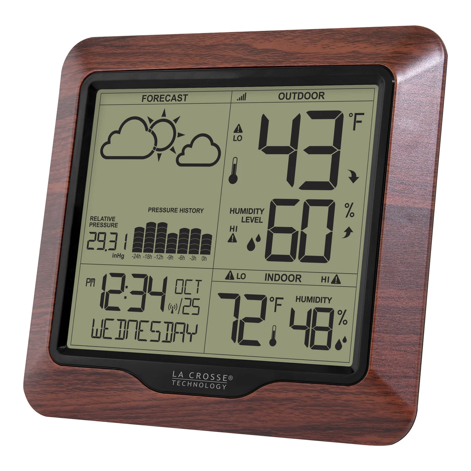 308-1417BLV2 Weather Station with Forecast and Atomic Time - Image 4