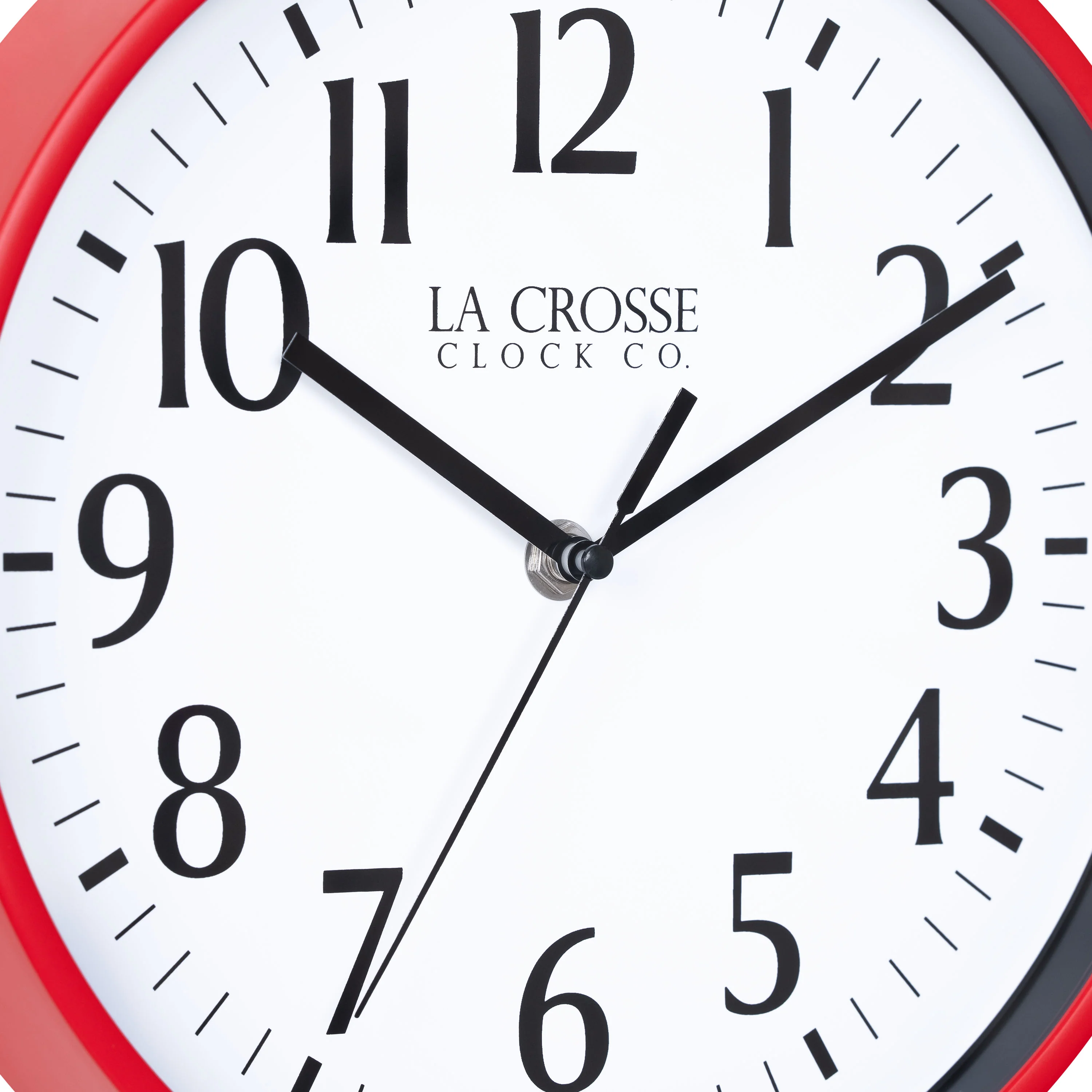 404-3025R 10-inch Basics Analog Wall Clock – Red - Image 7