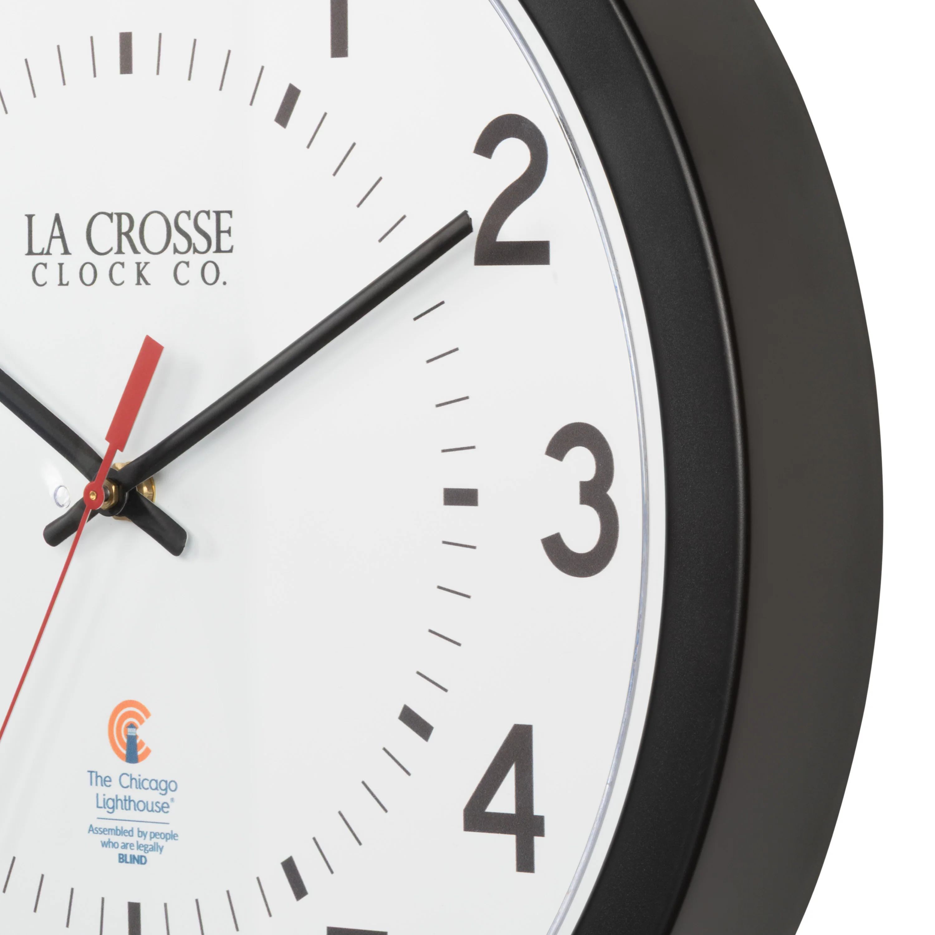 404-5537 14.5-inch Wall Clock - Black - Image 5