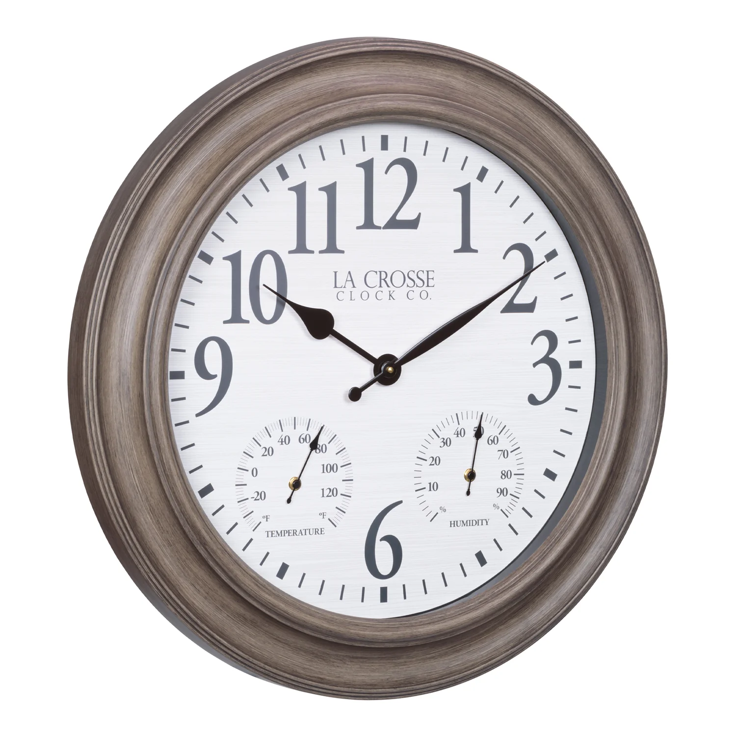 433-3267TH 26.2-inch Harvest Indoor/Outdoor Wall Clock with Temp and Humidity - Image 2