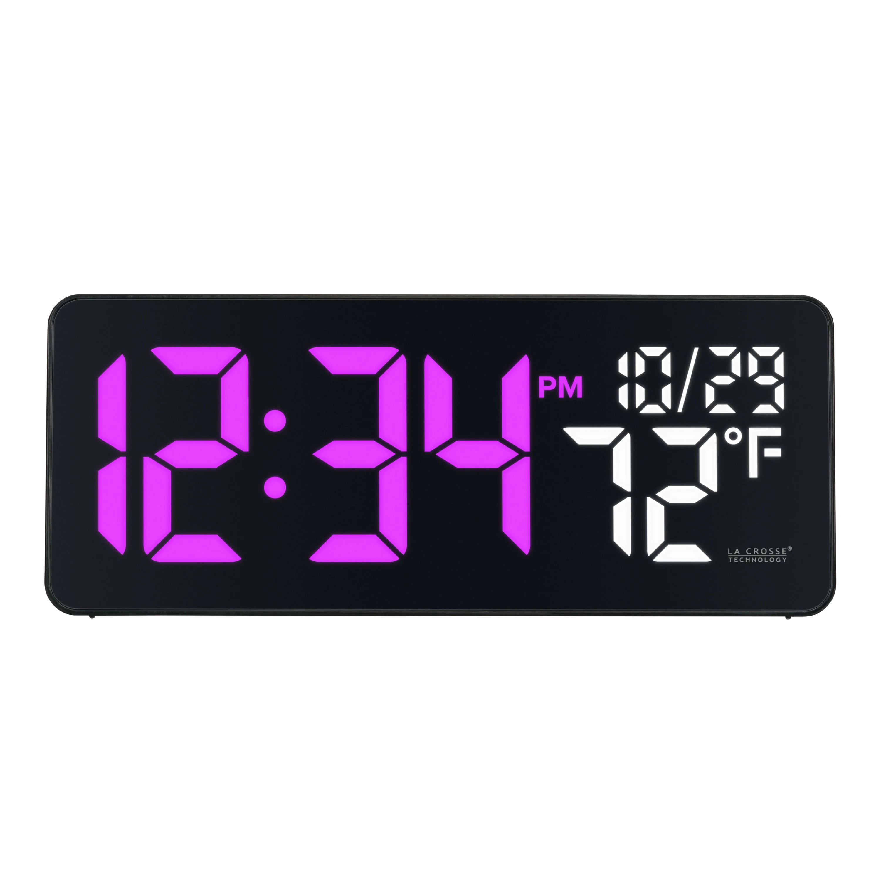 513-1411 Color-Changing Digital LED Wall Clock with Indoor Temperature - Image 7