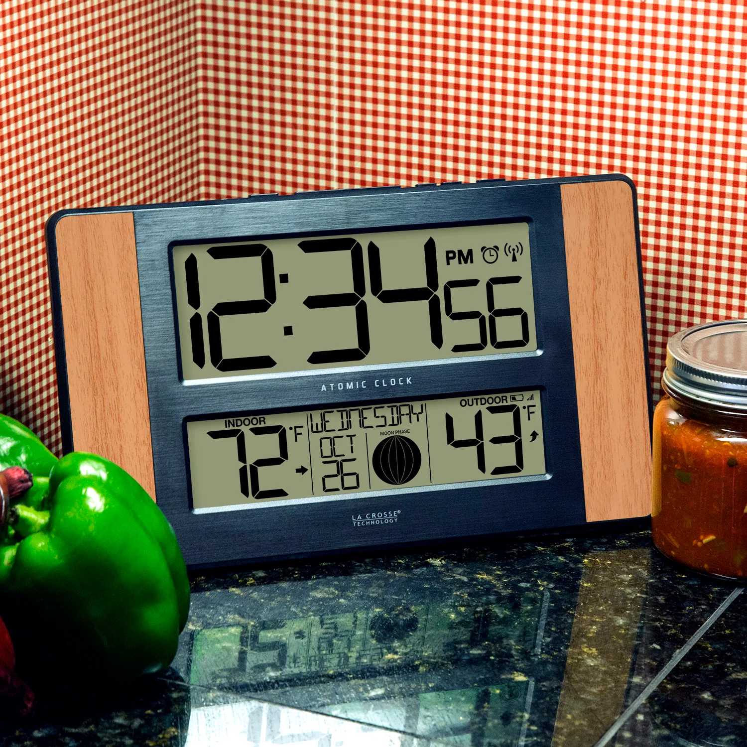 513-1417V3 Atomic Digital Wall Clock - Image 5