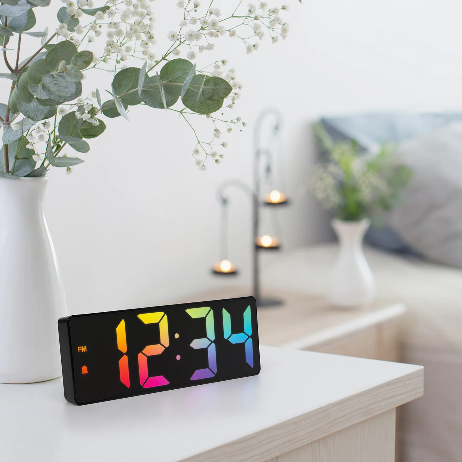 617-386 Gradient Digital Alarm Clock with Indoor Temp - Image 3