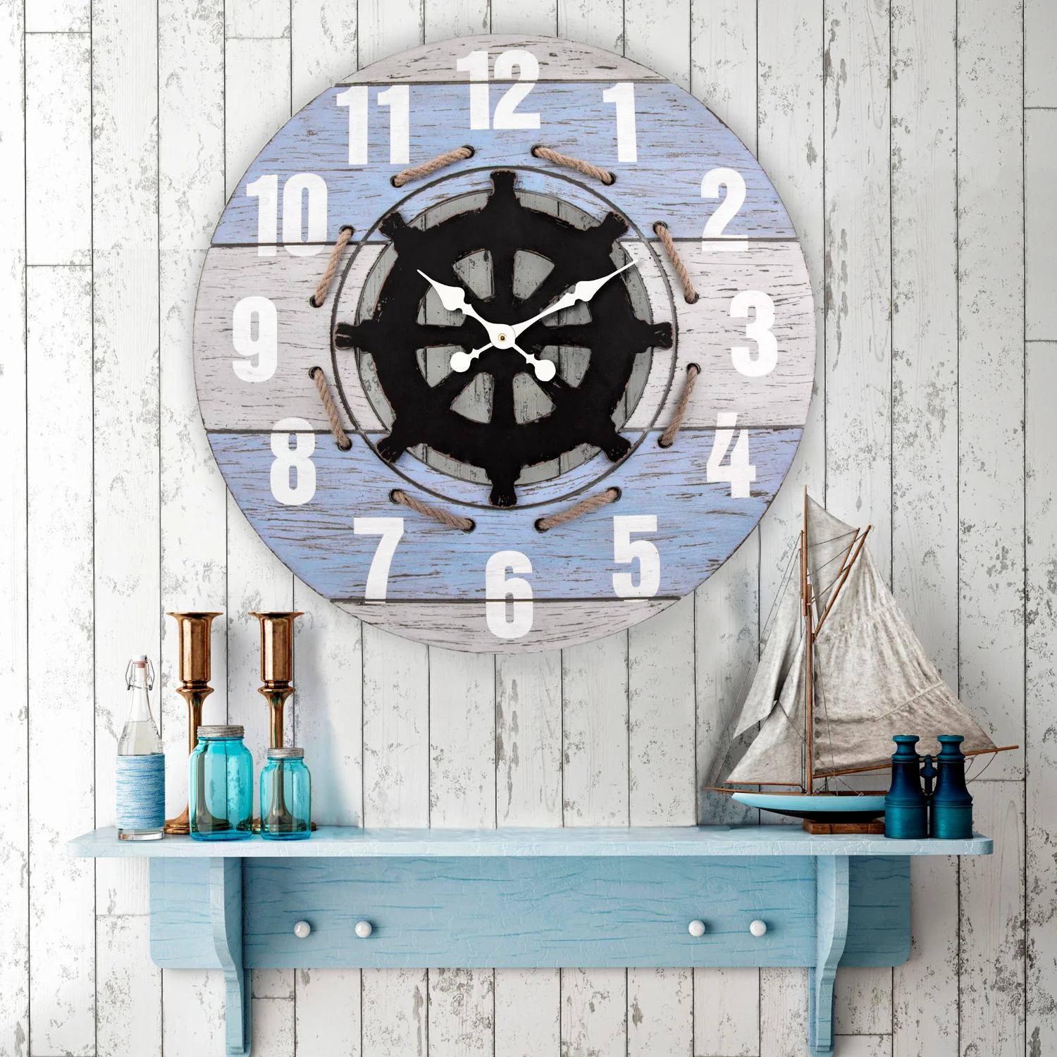 24 inch Coastal Wall Clock - Image 3