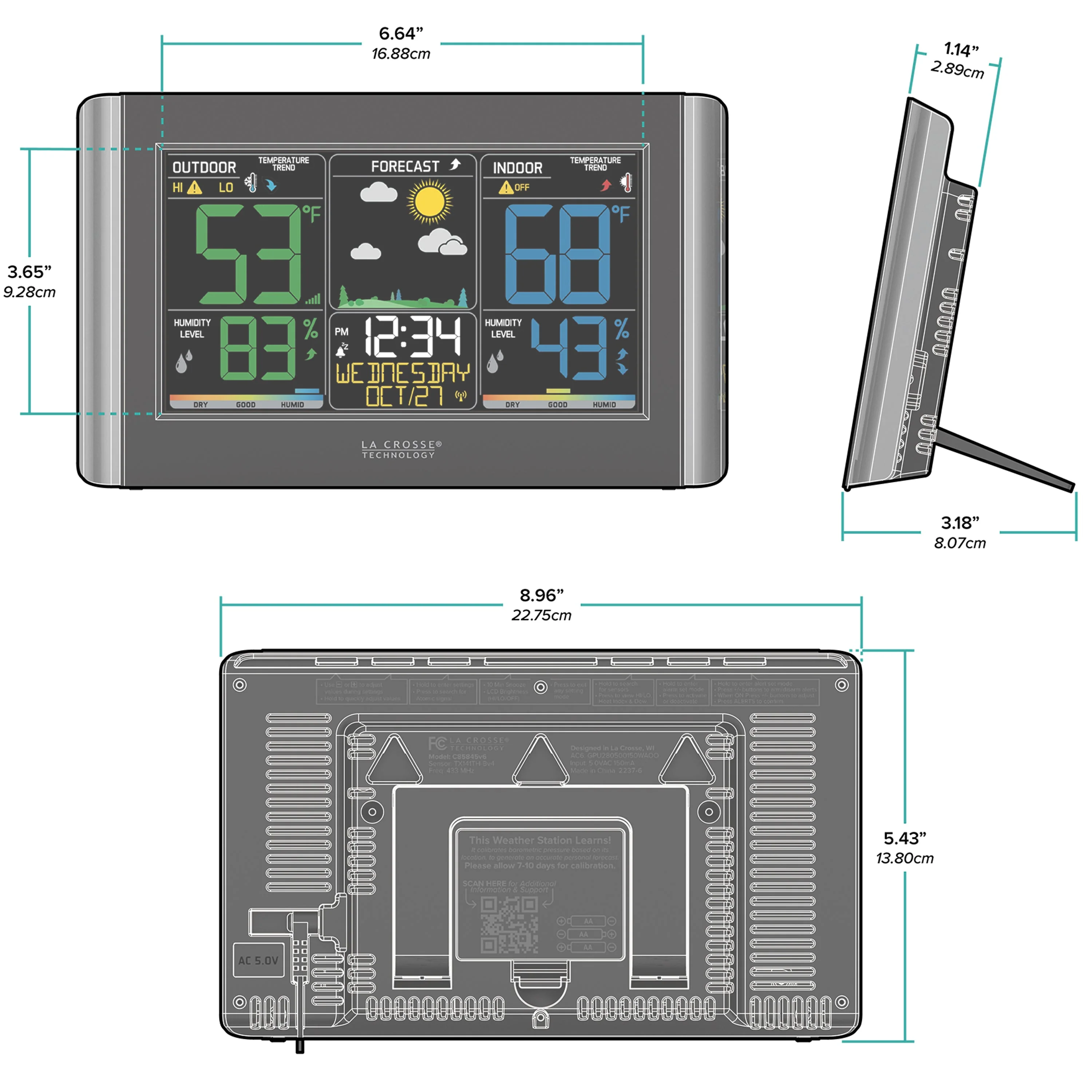 C85845V4 Wireless Color Weather Station - Image 6