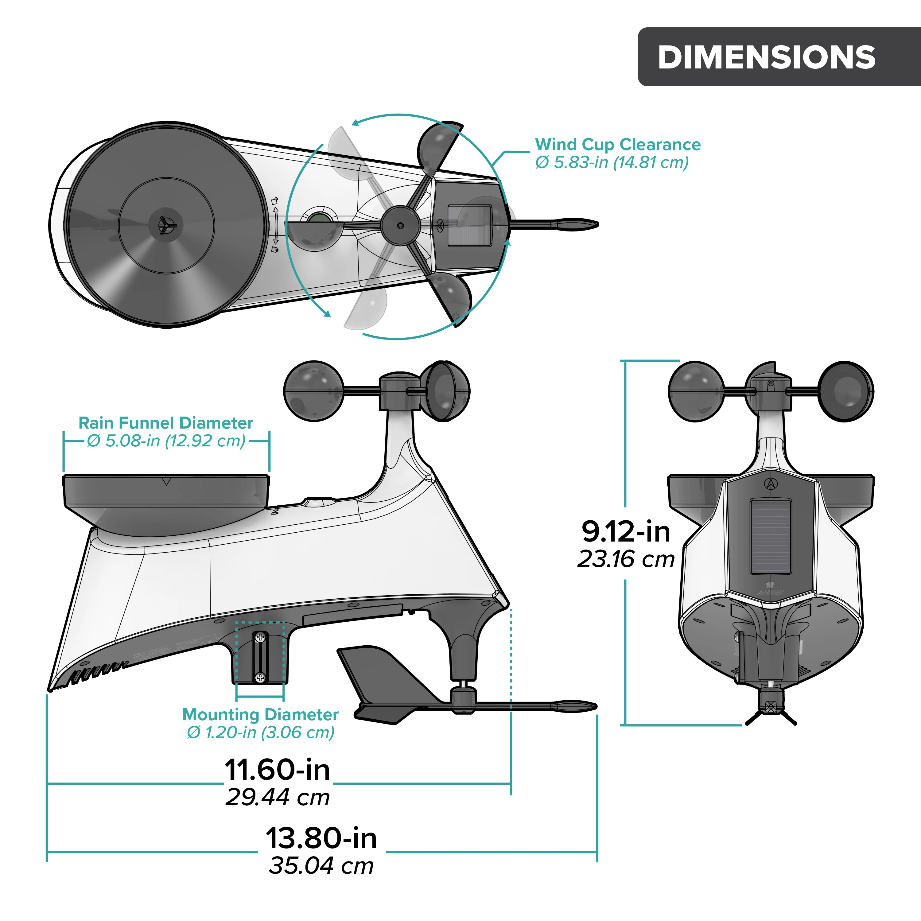 LTV-WSDR1 Cyclone Wind and Rain Sensor - Image 6