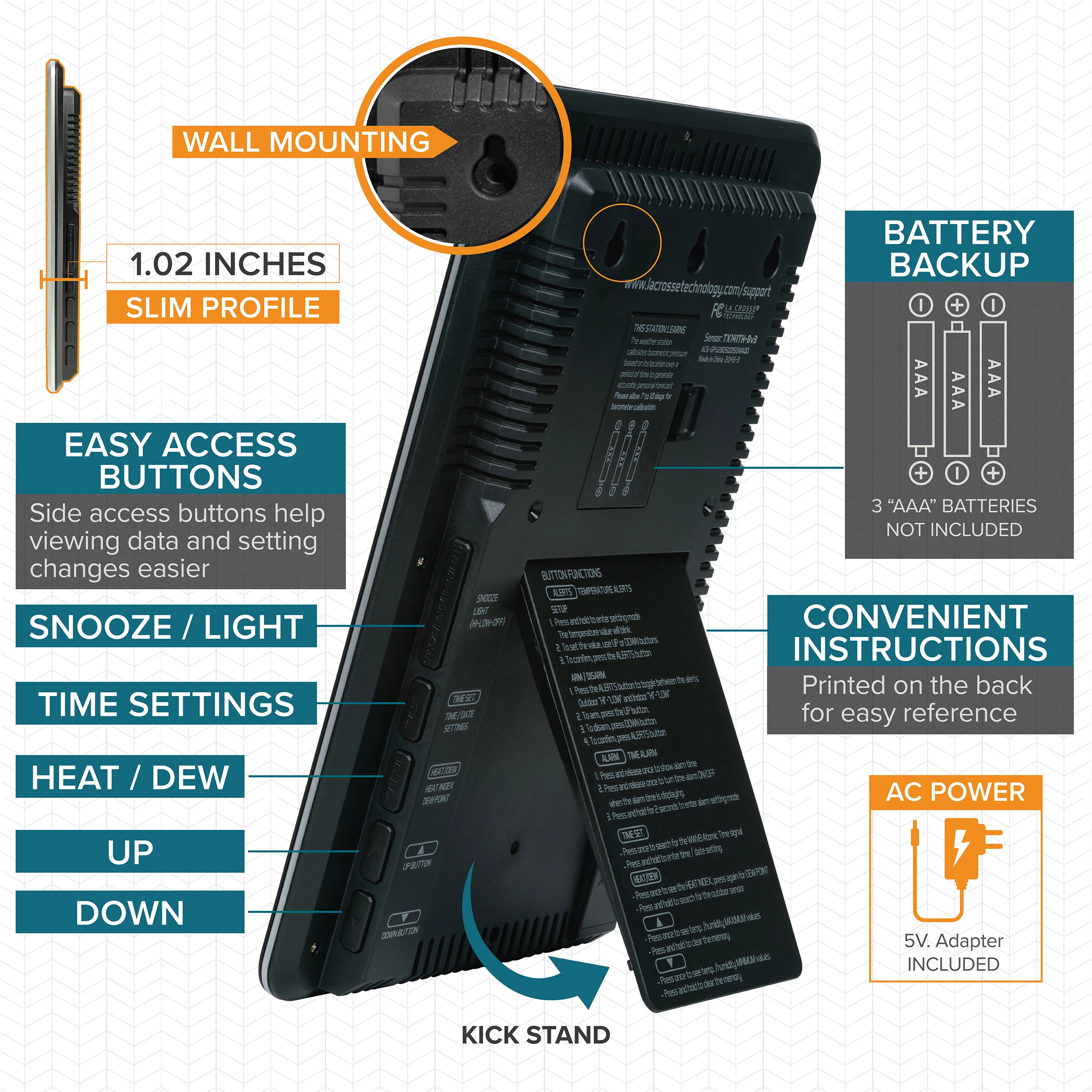 S88907V2 Wireless Color Weather Station - Image 4