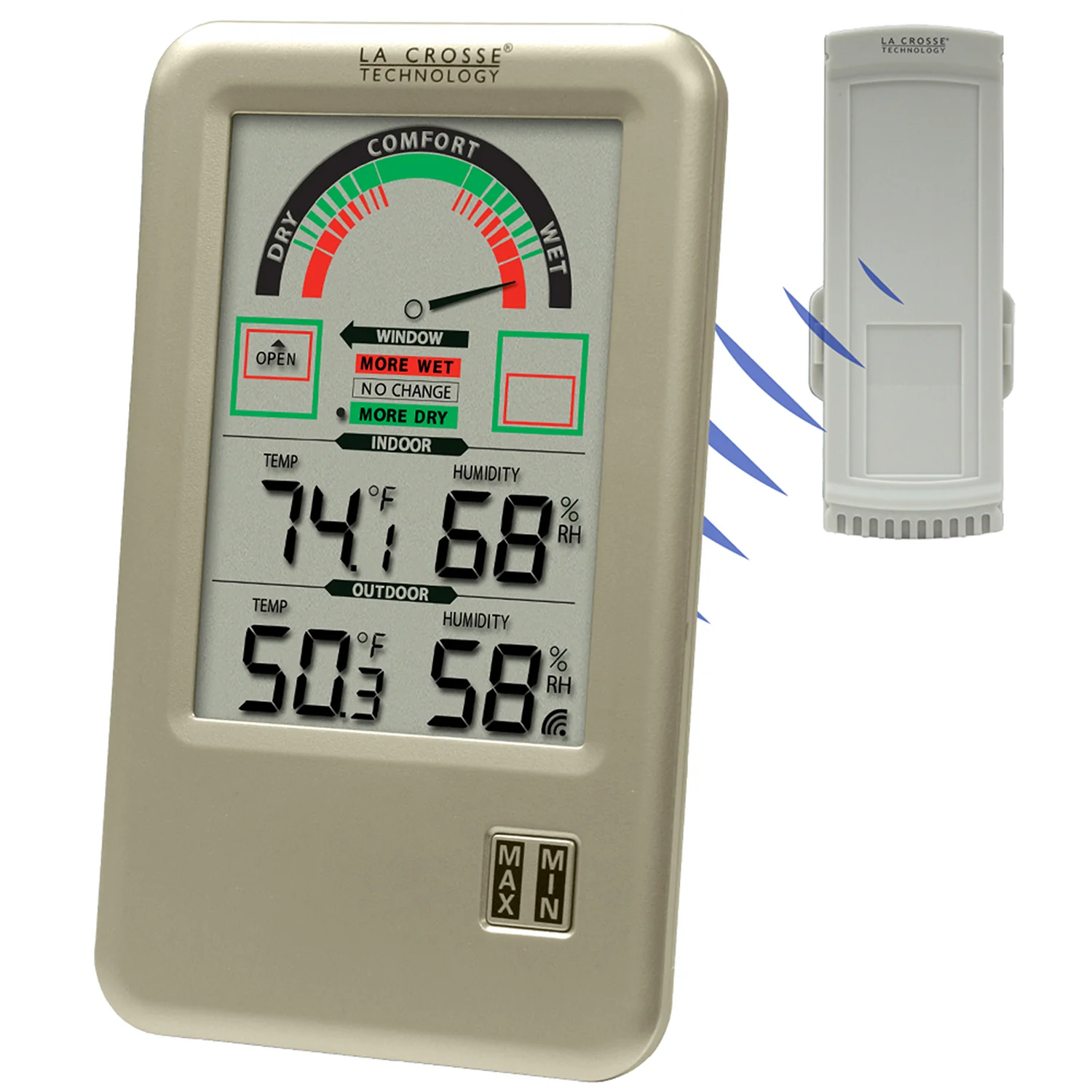 Comfort Meter with Indoor/Outdoor Temperature and Humidity - Image 2