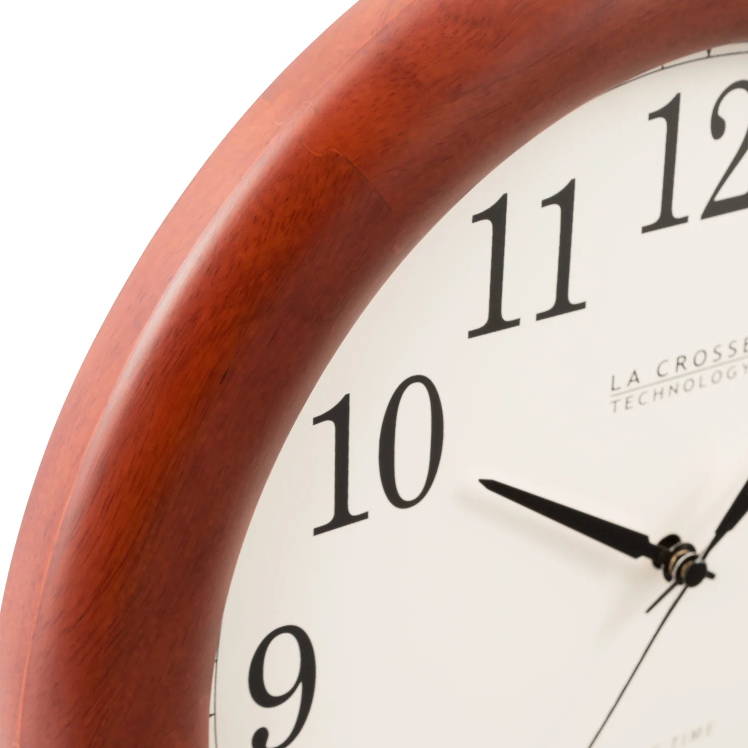 WT-3122A 12.5-inch Hard Wood Atomic Wall Clock - Image 3
