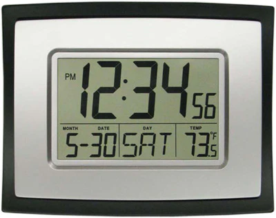 Digital Wall Clock with Indoor Temp and Calendar